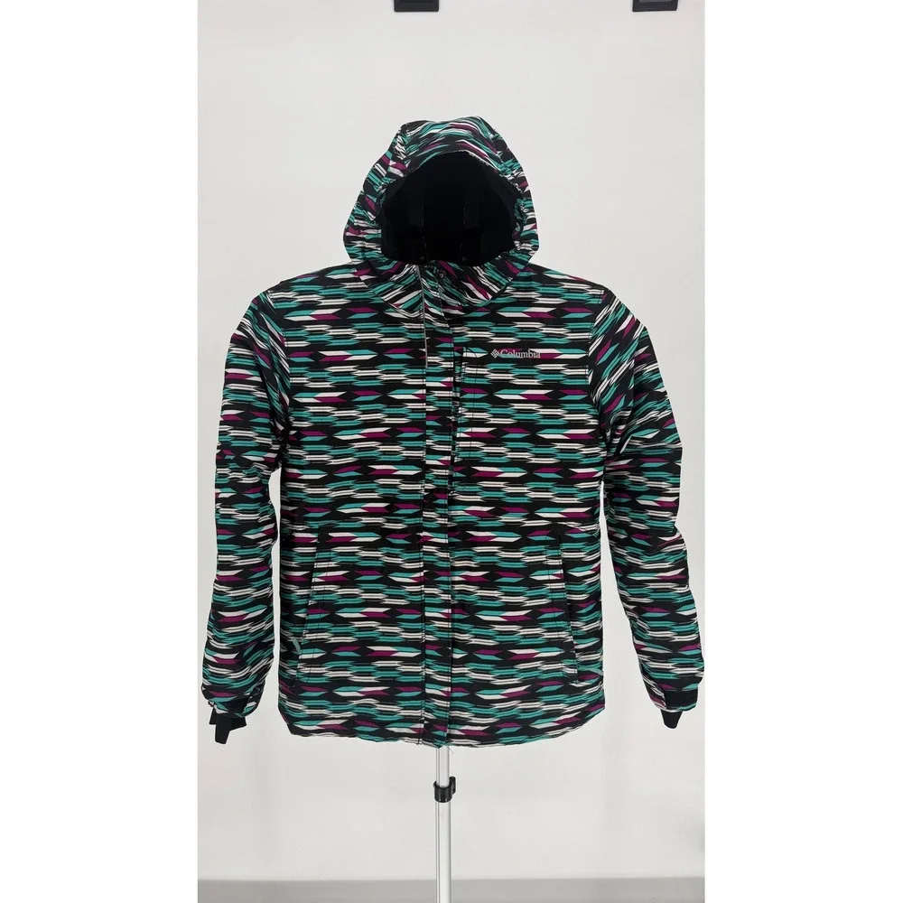 Columbia Kids Girls Insulated‎ Ski Snowboard Jacket Waterproof Hooded Pattern